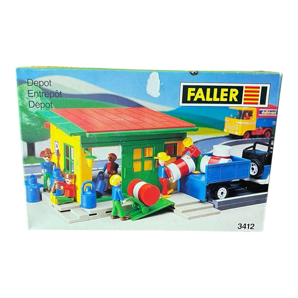 Faller Playland Autoland e-train 3412 Depot Set Building Kit Made In Germany